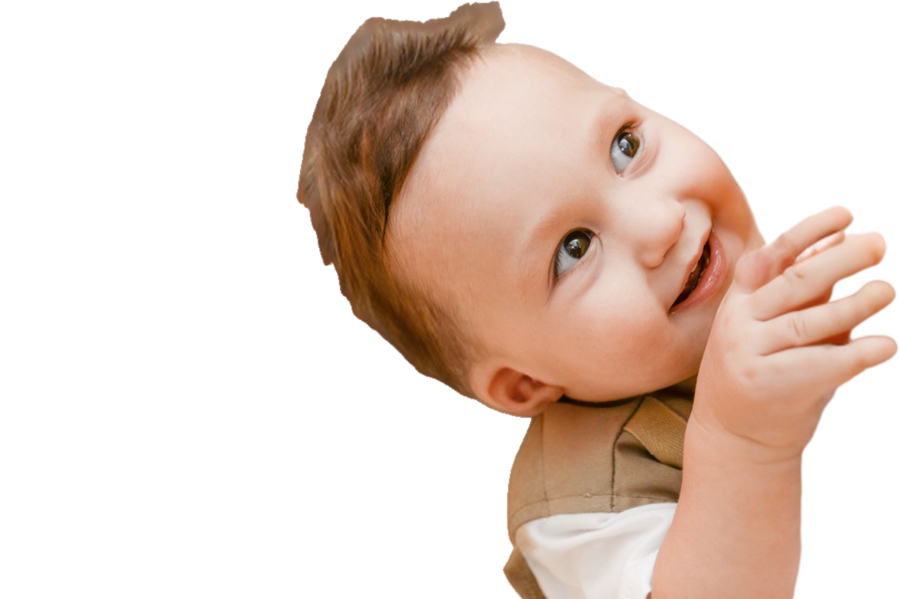 Toddler peeking